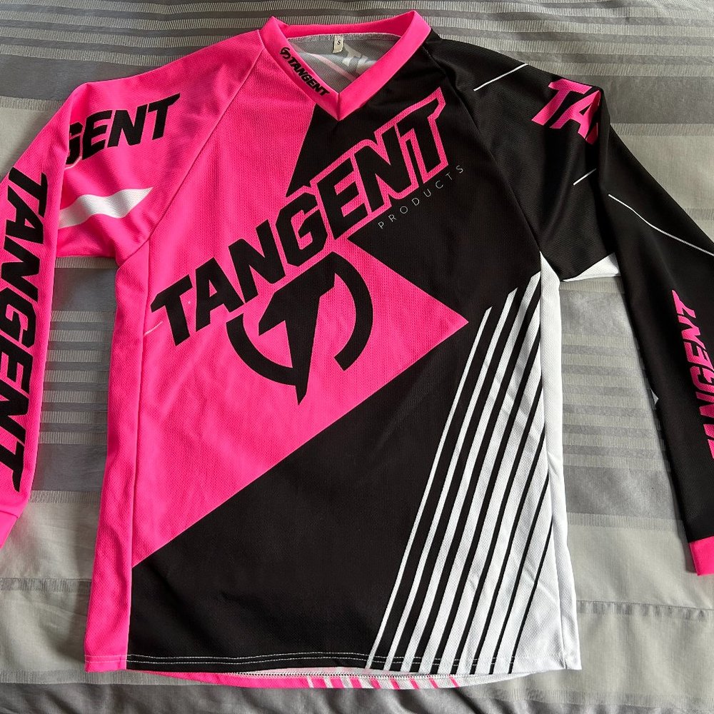Tangent BMX jersey pink size small Unisex